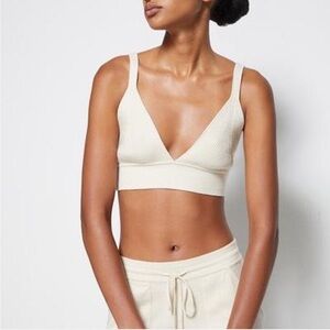 Jonathan Simkhai off duty cashmere knit blend crop top bralette